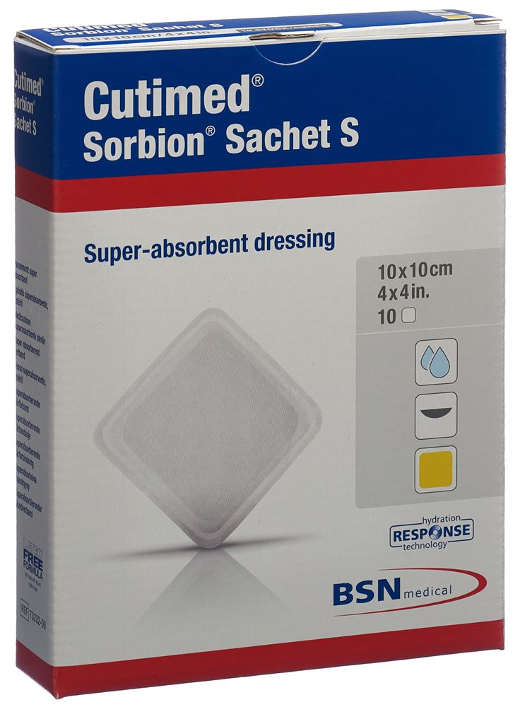 CUTIMED Sorbion Sachet S Pansement 10x10cm | 10 pièces