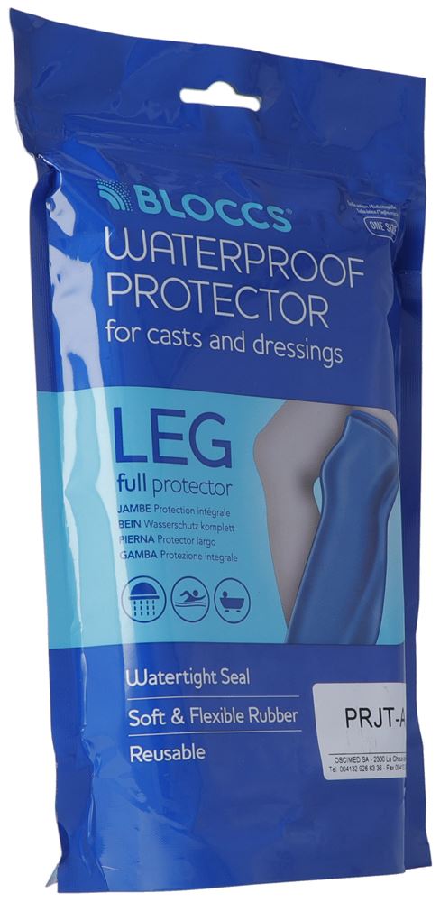 BLOCCS Protection Jambe Douche 63+/95cm | Étanche Adulte