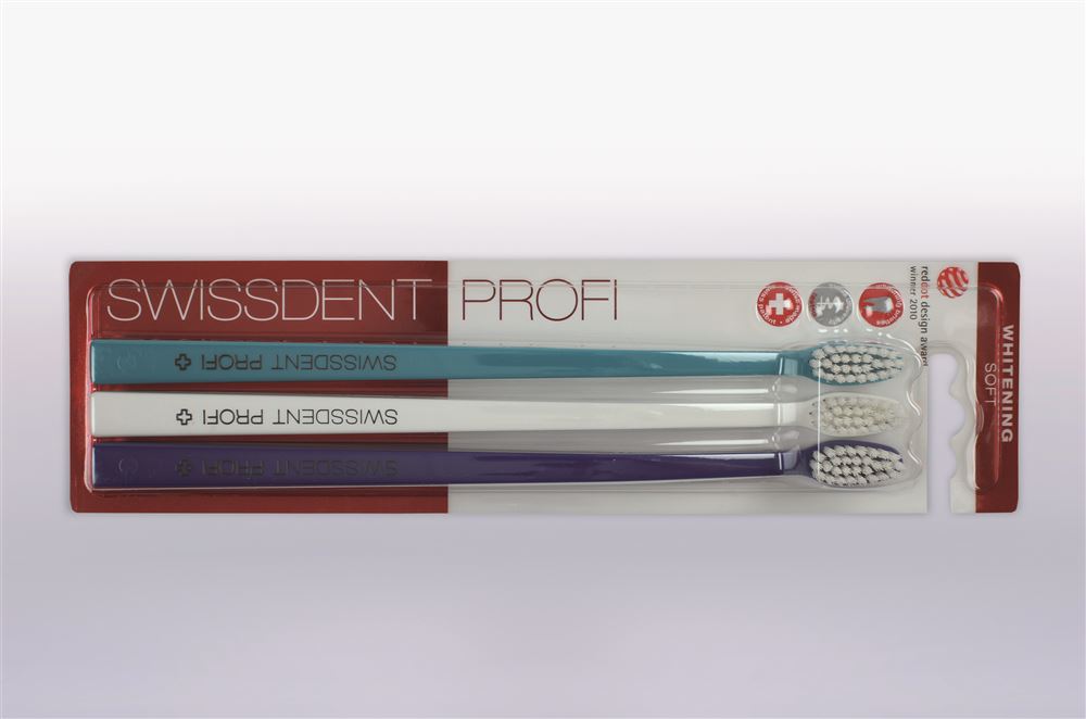 SWISSDENT Whitening Brosse à dents Trio | Bleu