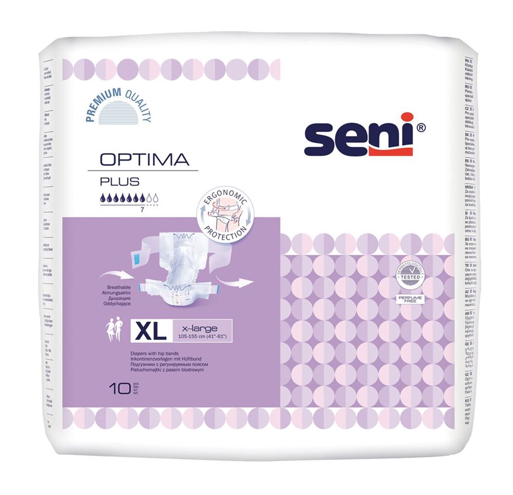 SENI Optima Plus Vorlagen XL Ceinture Protections 10 pièces | Absorption