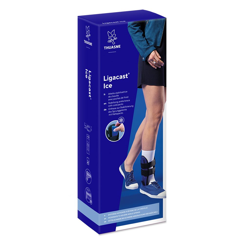 THUASNE Ligacast Ice Cheville Gr1 Noir/Bleu | Fraîcheur