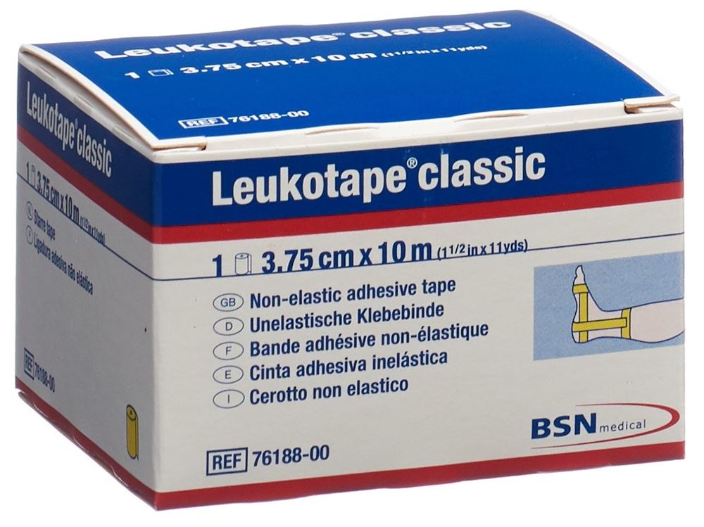 LEUKOTAPE classic Bande Adhésive 10mx3.75cm Jaune | Maintien