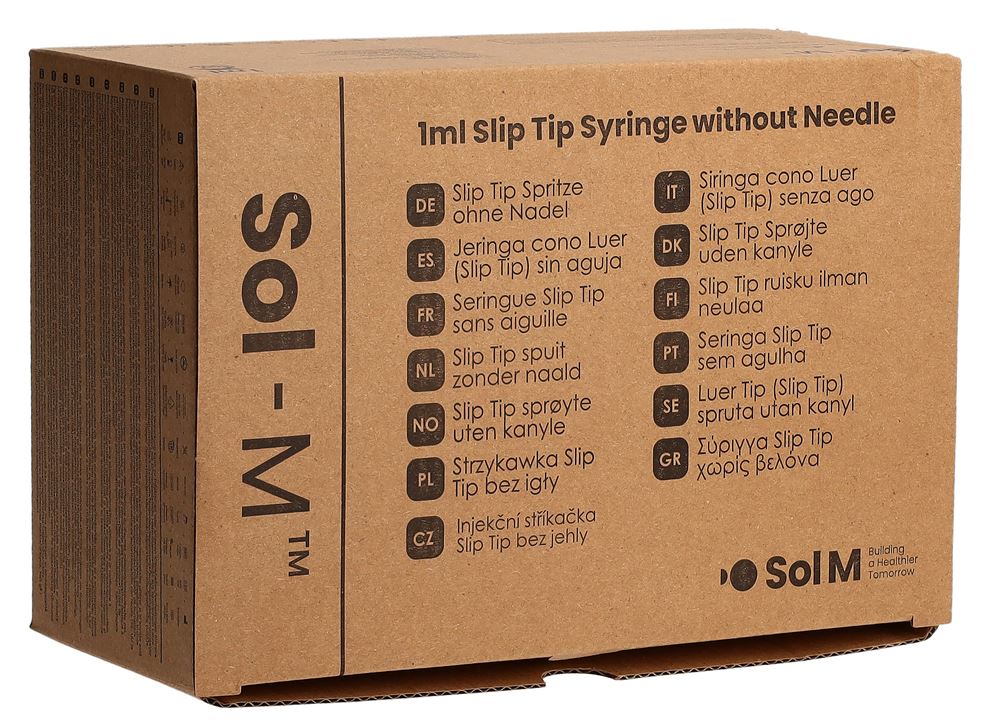 SOL-M Seringue SlipTip 1ml | 100 pièces
