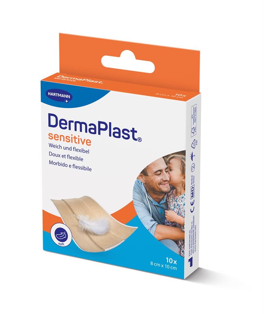DERMAPLAST Sens Pans Rapide 8x10cm 10 pièces | Pansements