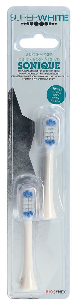 SUPERWHITE Recharge Brosse Sonique White | 2 Pièces