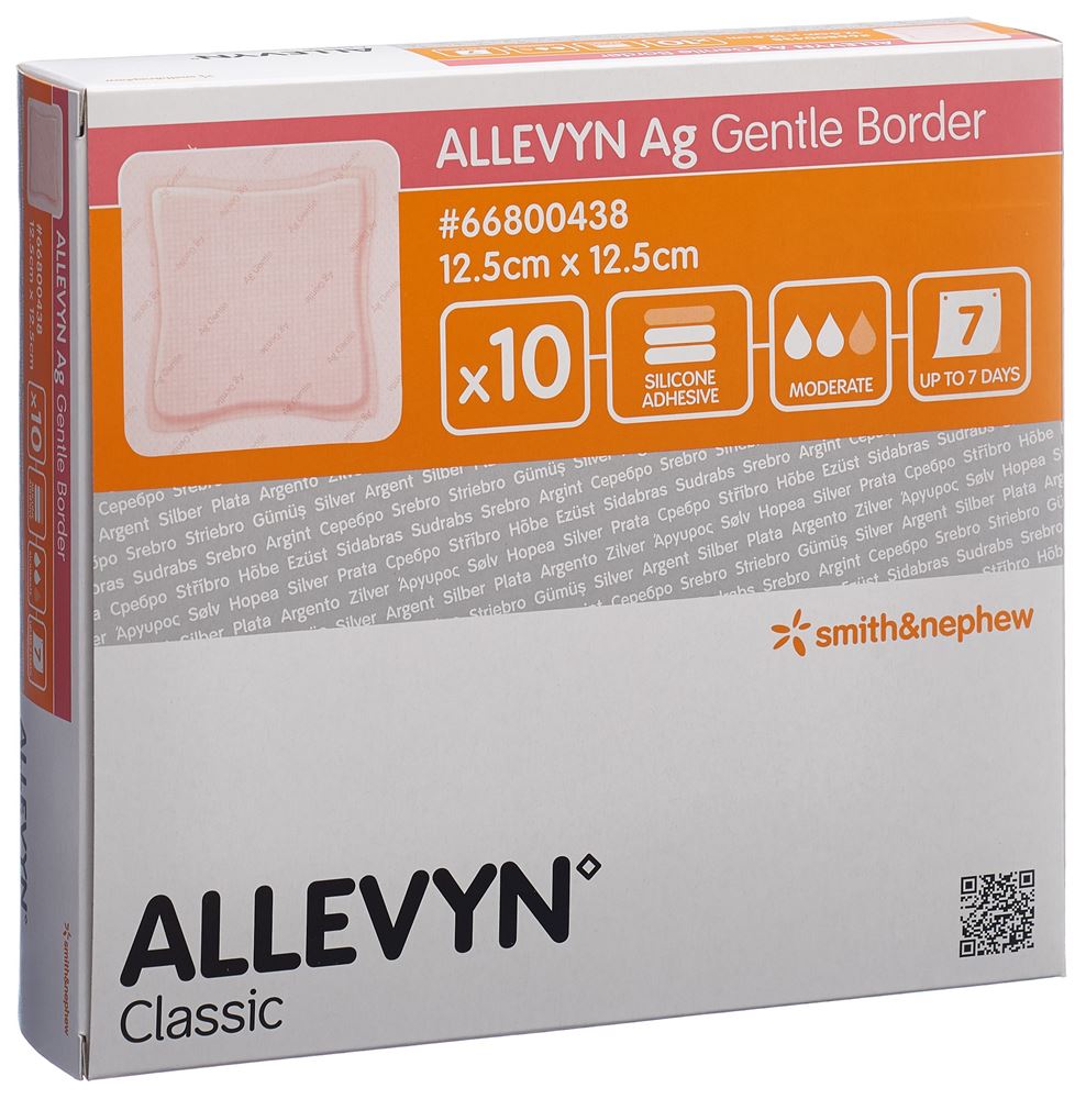 ALLEVYN AG GB Pansement 12.5x12.5cm 10 pièces | Soin