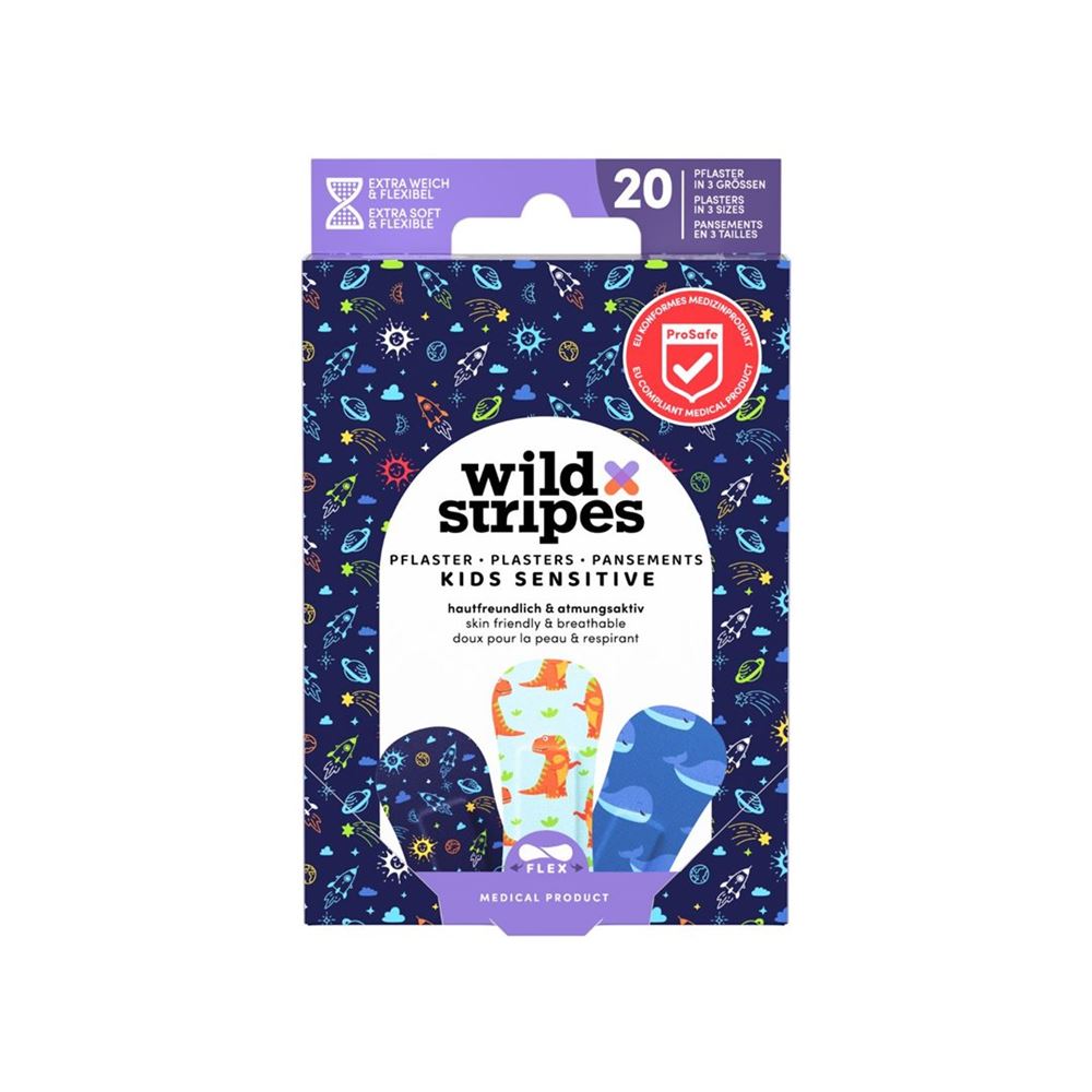 WILD STRIPES Schnit&amp;Schürfwundenp Kids Spa 20 pièces | Soin Enfants