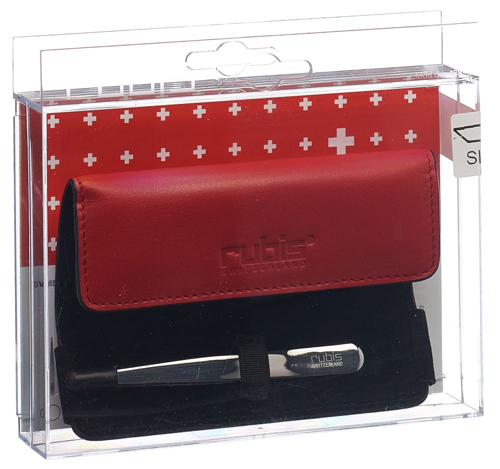 RUBIS Pinzette Shiny Argent avec Étui | Raffinement