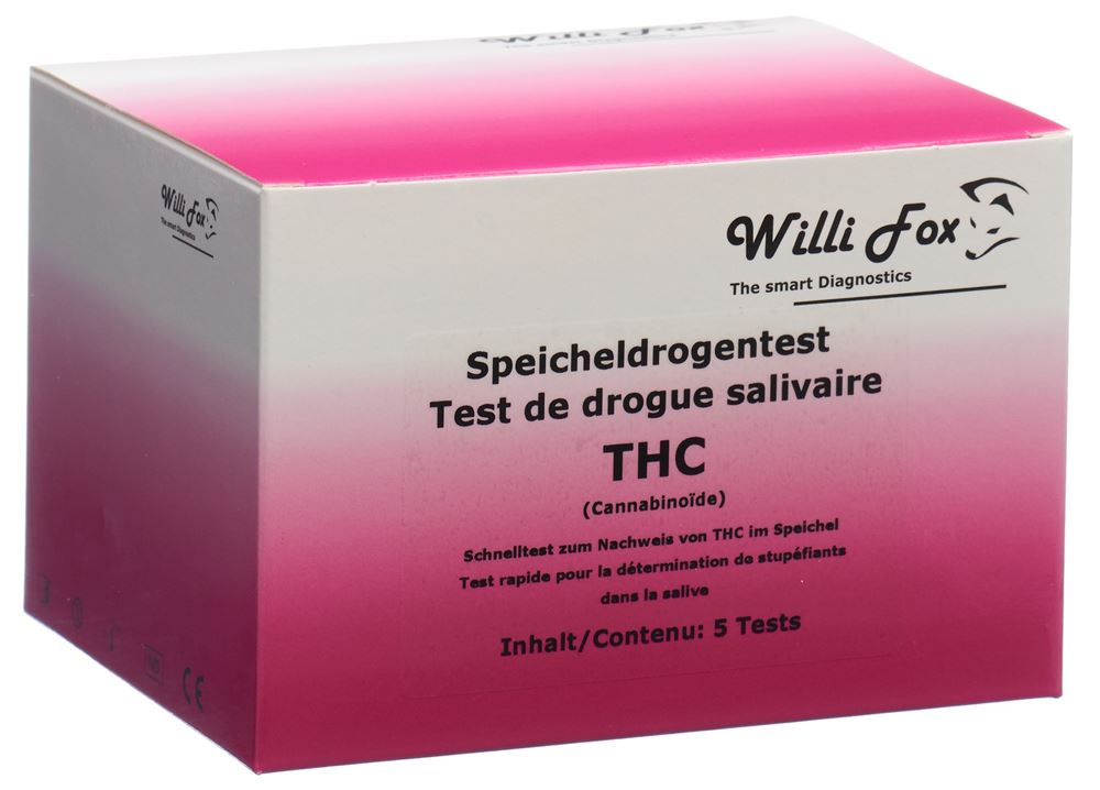 WILLI FOX Test THC Saliva 5 pièces | Détection Drogues
