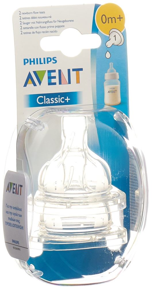 PHILIPS AVENT Tétine Classic 1 trou 2 pièces | Débit