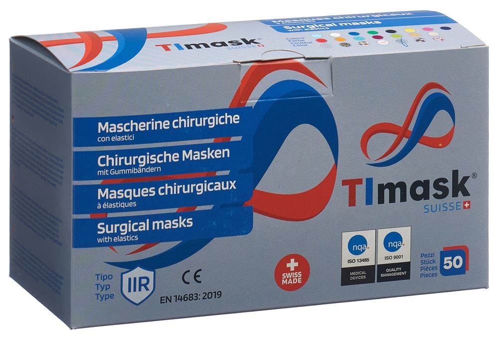 TIMASK Masque IIR Élégance 50 pièces | Jet Médical