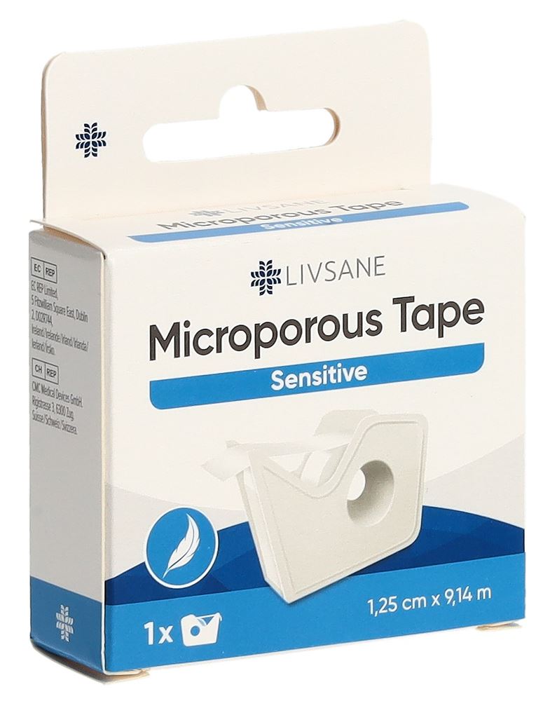 LIVSANE Sparadrap Microporeux 1.25cm x 9.14m | Fixation