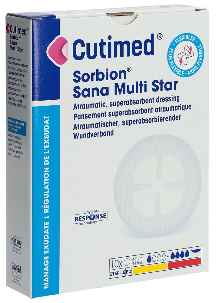 CUTIMED Sorbion Sana Multi Star Pansement 11cm | 10 pièces