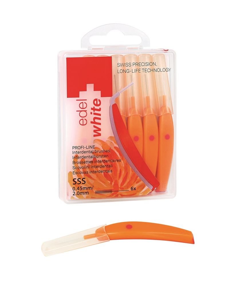 EDEL+WHITE Brossettes interdentaires SSS 0.45mm 6 pièces