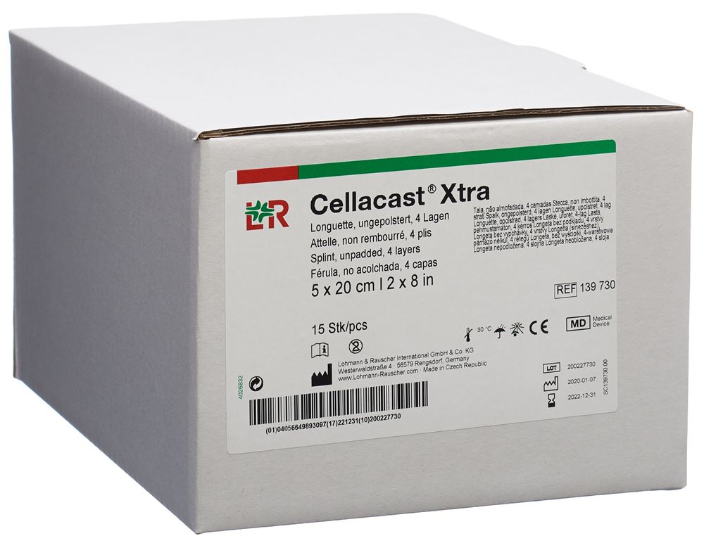 CELLACAST Xtra Long 5x20cm Préparé 15 pièces | Maintien