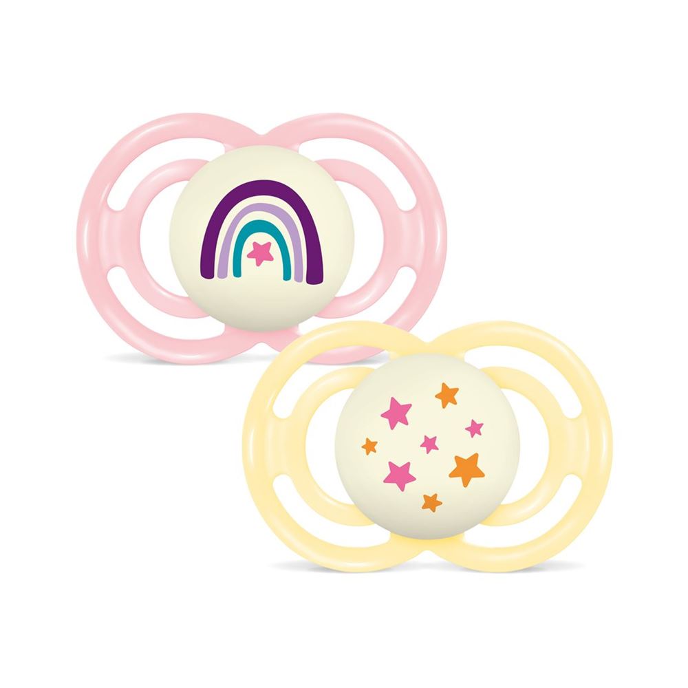 MAM Perfect Night Sucette Silicone 16-36m Fille 2 pièces | Sommeil