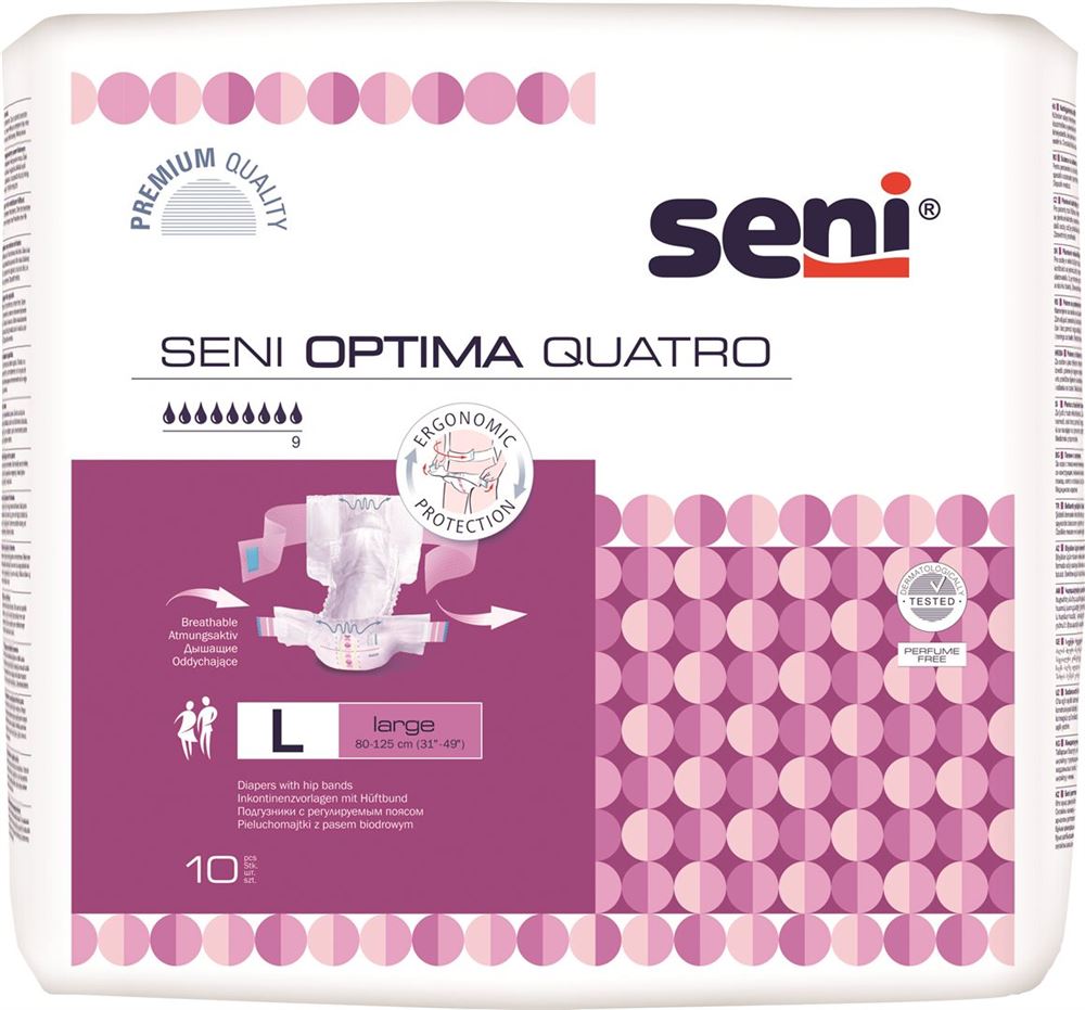 SENI Optima Quatro L Protections 10 pièces | Absorption
