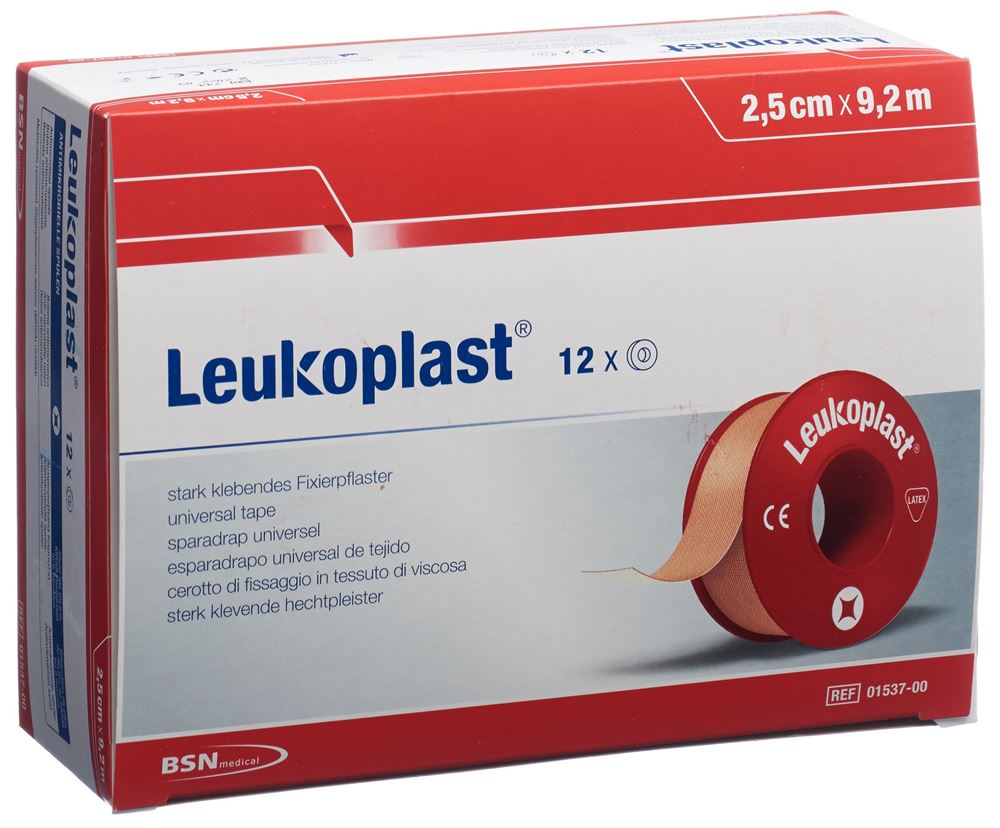 LEUKOPLAST Sparadrap 9.2mx2.5cm | 12 pièces