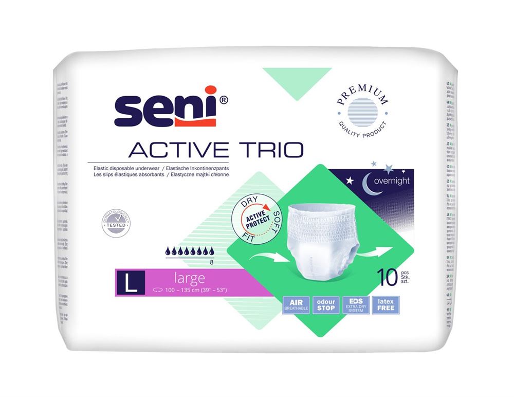 SENI Active Trio L Protections 10 pièces | Confort