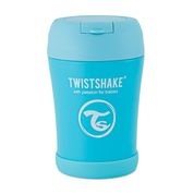 TWISTSHAKE Biberon Inox 350ml Bleu Pastel | Conservation repas