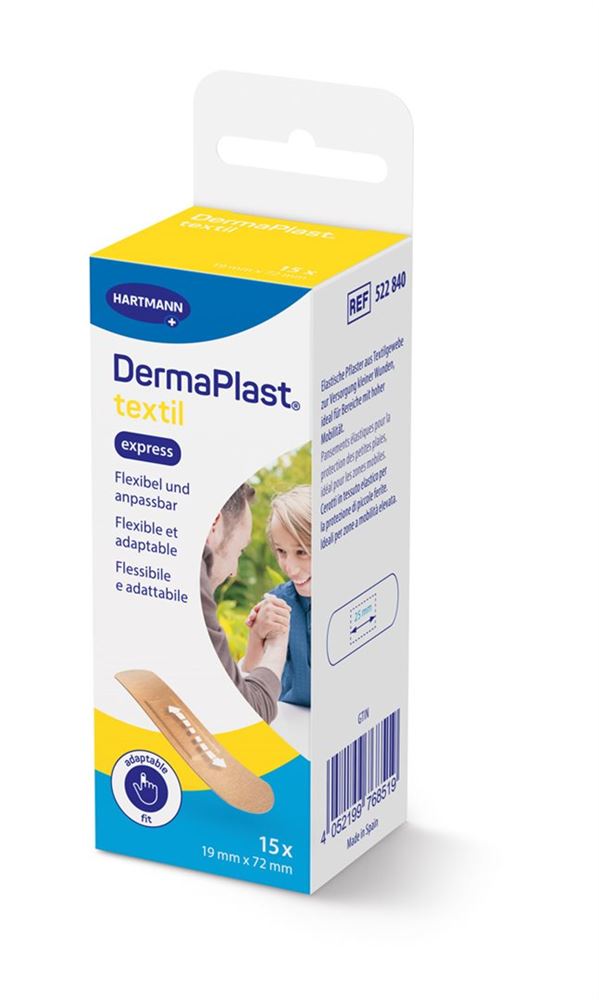 DERMAPLAST Text Expr Strips 19x72mm | 15 pièces