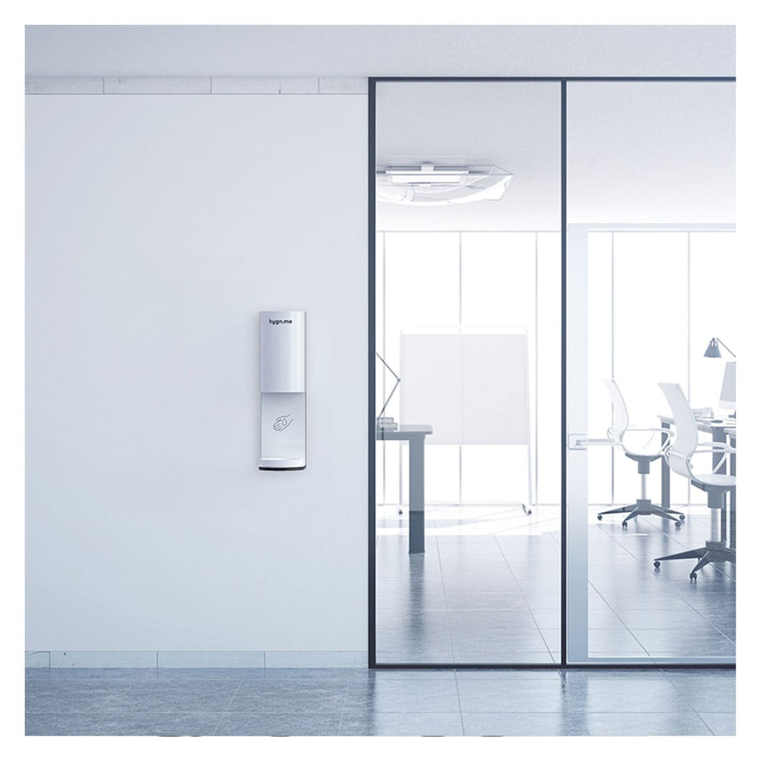 Distributeur de Désinfectant Hygn.me Station 3 Murale Élégant et Pratique