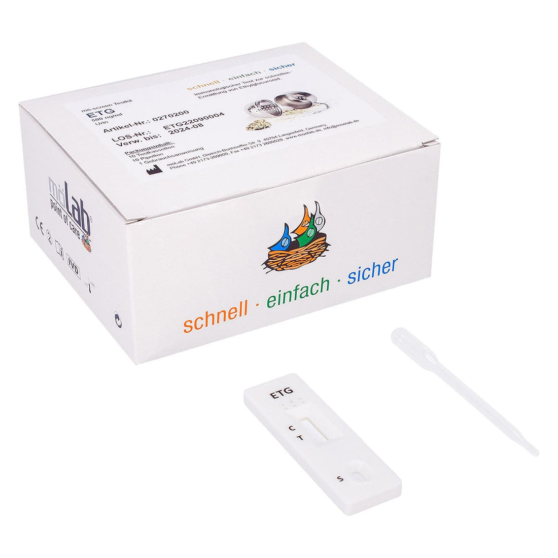 Test rapide ETG de möLab pour évaluation d&