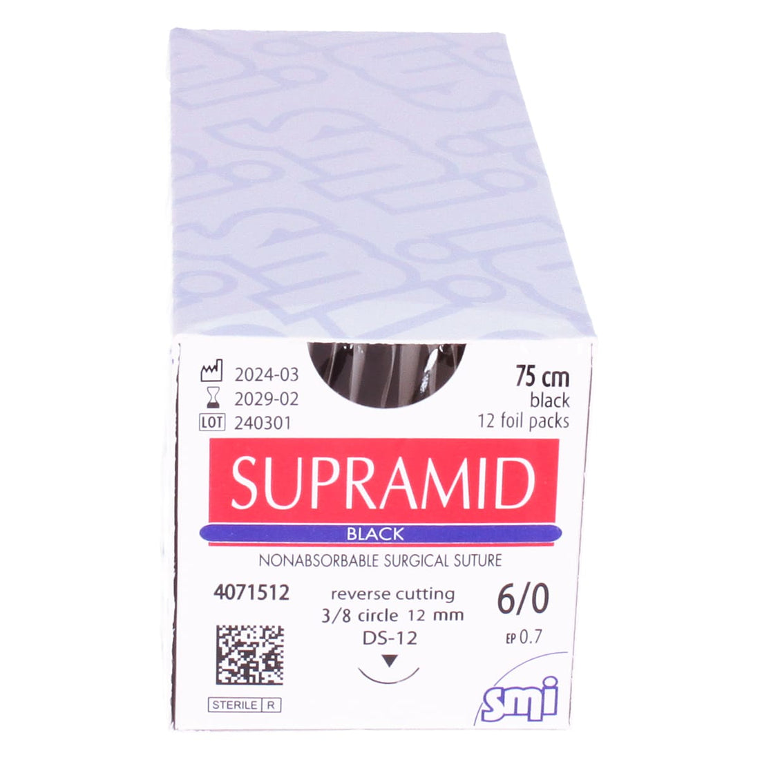 Matériel de Suture Supramid Black - Fil Multifilament en Polyamide