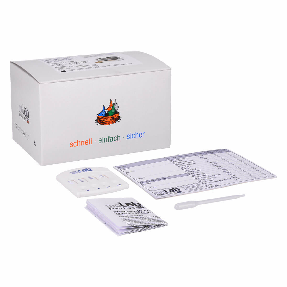 Test urinaire de dépistage anti-drogue Multi-Line de möLab