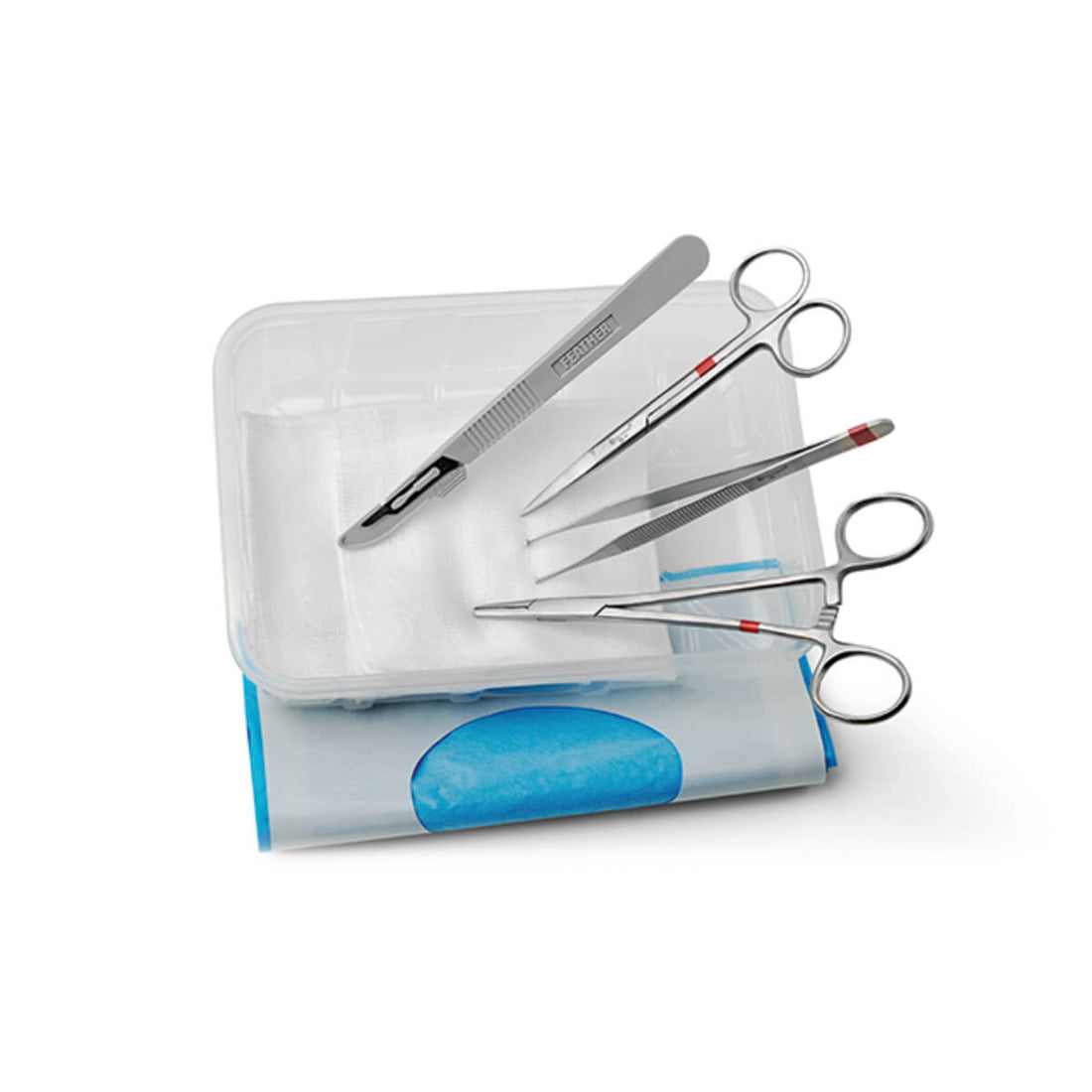 Kit de dermatologie Fuhrmann à 9 pièces avec instruments stériles