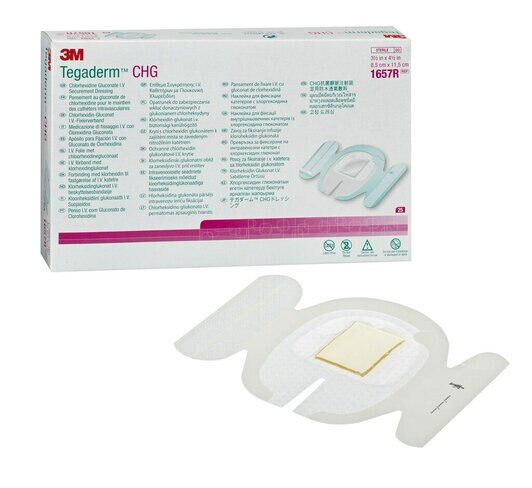 3M Tegaderm CHG Pansement Antiseptique 8.5 x 11.5 cm | 25 Pièces