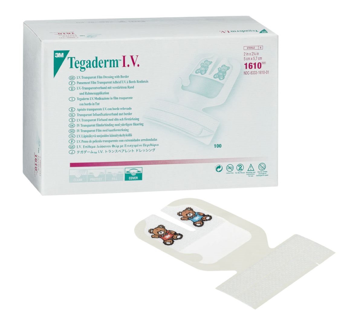 3M TEGADERM IV Pansement Cathéter 5x5.7cm | 100 pièces