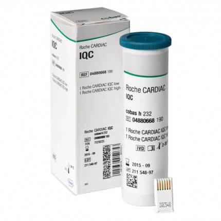 Bandelettes de contrôle CARDIAC IQC pour Cobas h 232 - Kit fiabilité
