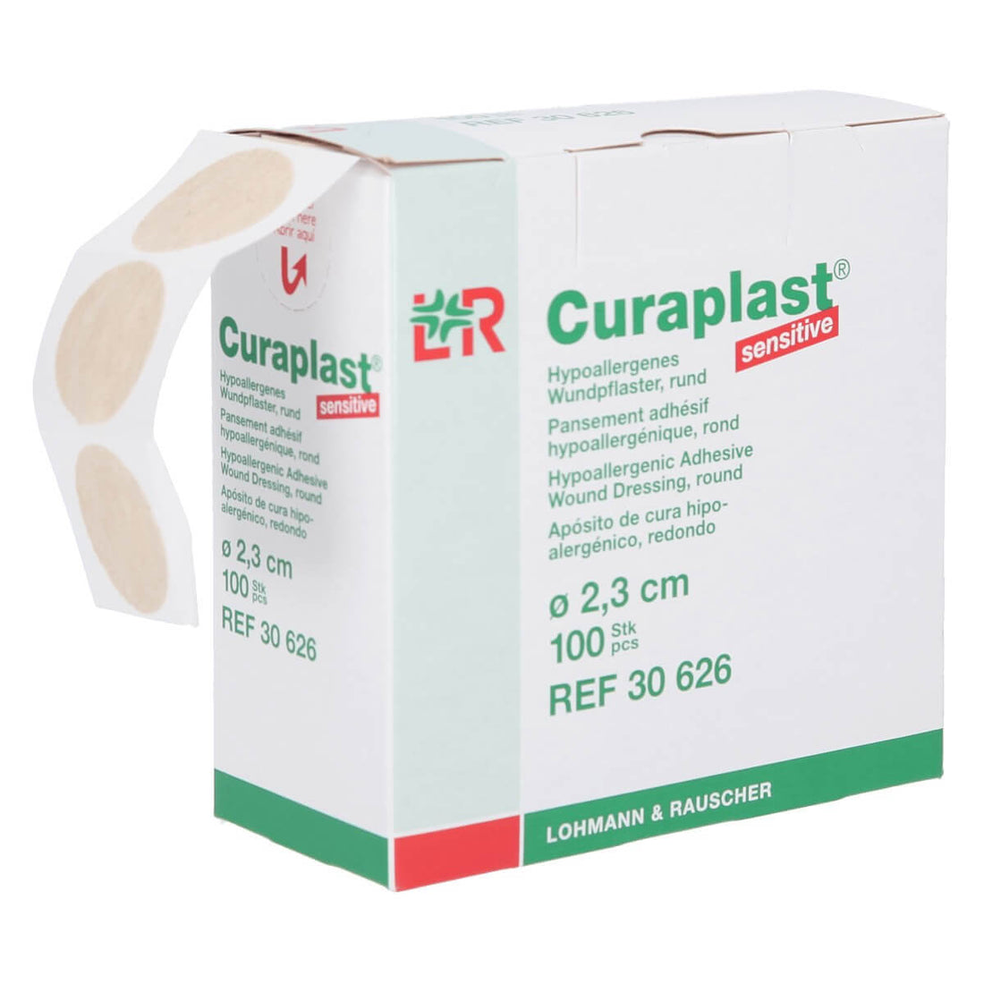 Pansements ronds Curaplast Sensitiv pour soins des plaies