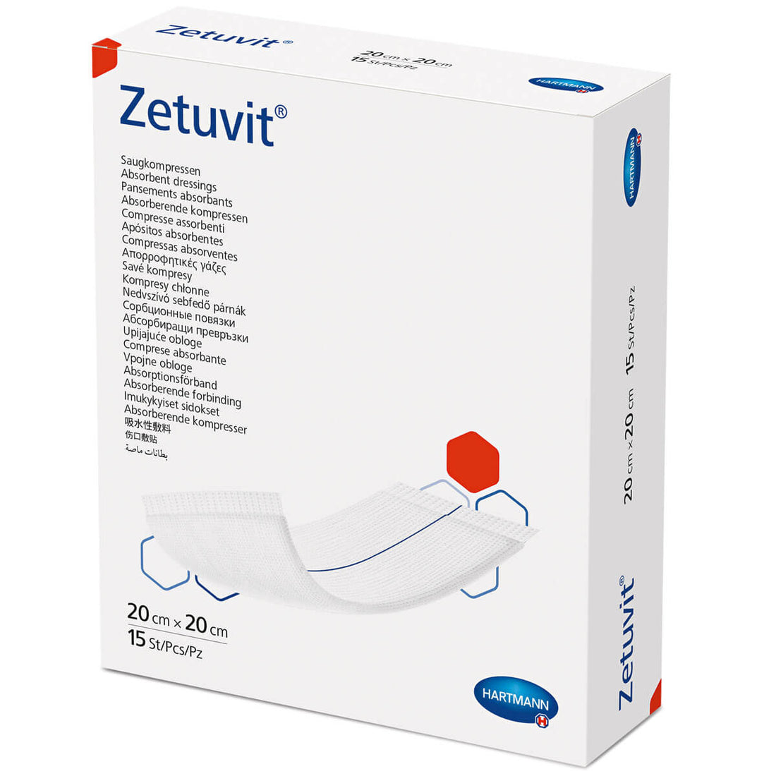 Compresses absorbantes stériles Zetuvit HARTMANN pour soins de plaies
