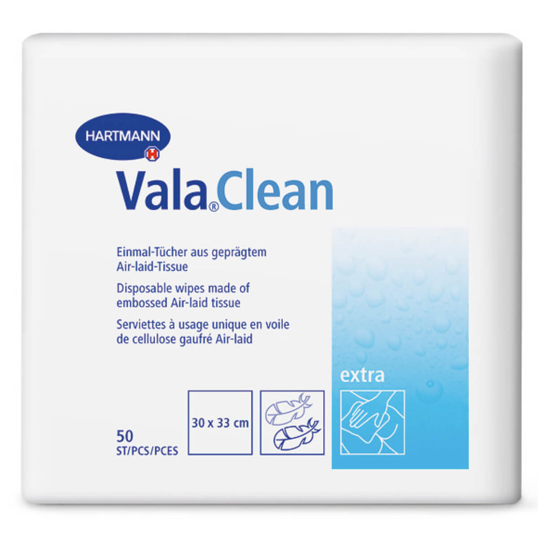 Serviettes Jetables Douces et Pratiques Vala Clean par HARTMANN