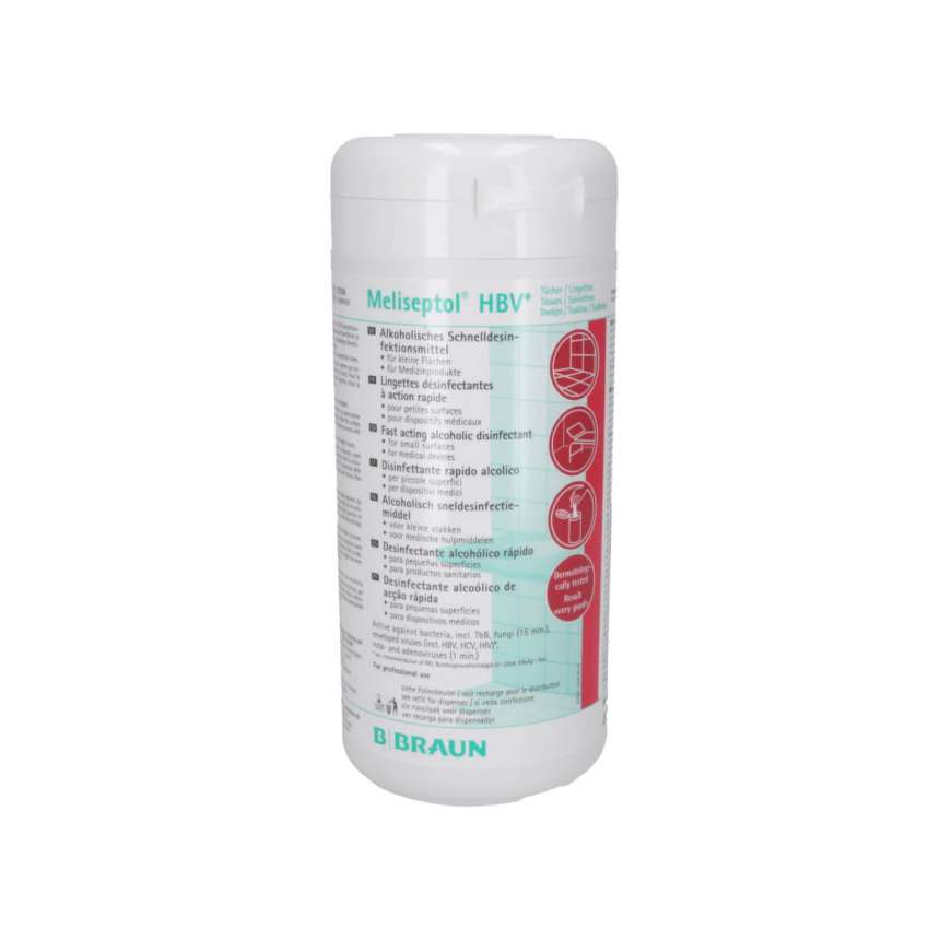 Lingettes désinfectantes Meliseptol HBV B. Braun pour surfaces
