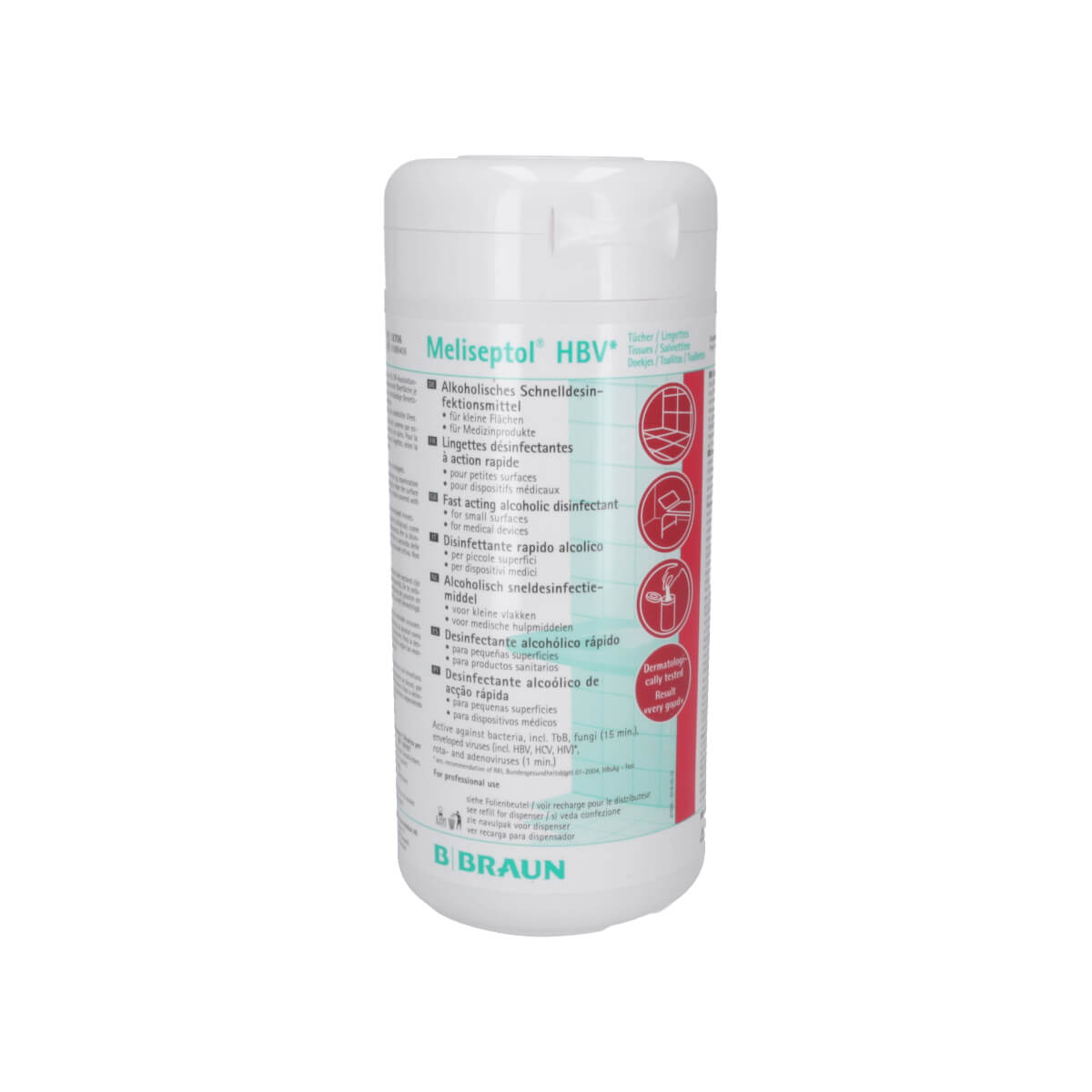 Lingettes désinfectantes Meliseptol HBV B. Braun pour surfaces