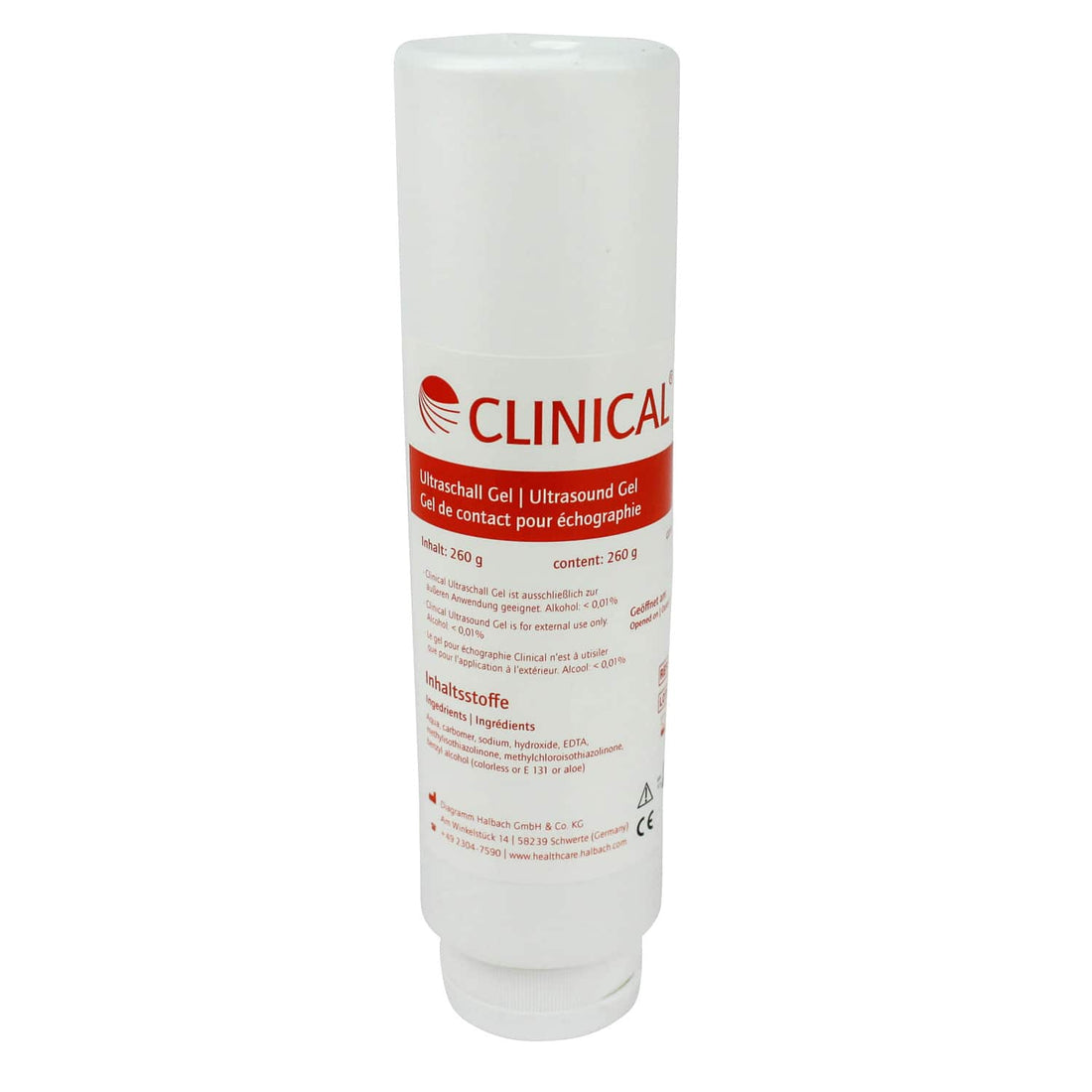 Gel à ultrason transparent Clinical 250 ml pour un excellent diagnostic médical