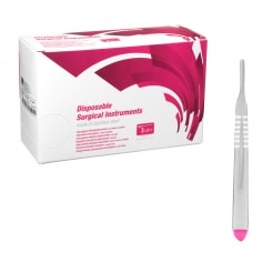 Manche de bistouri Smart Line à usage unique en acier inoxydable