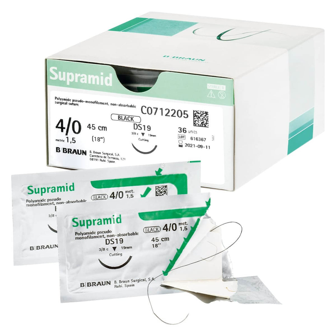 Fil de Suture B. Braun Supramid - Matériel Non-Résorbable