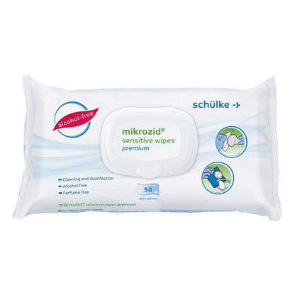 Lingettes Désinfectantes Mikrozid Sensitives de Schülke - 50 Unités