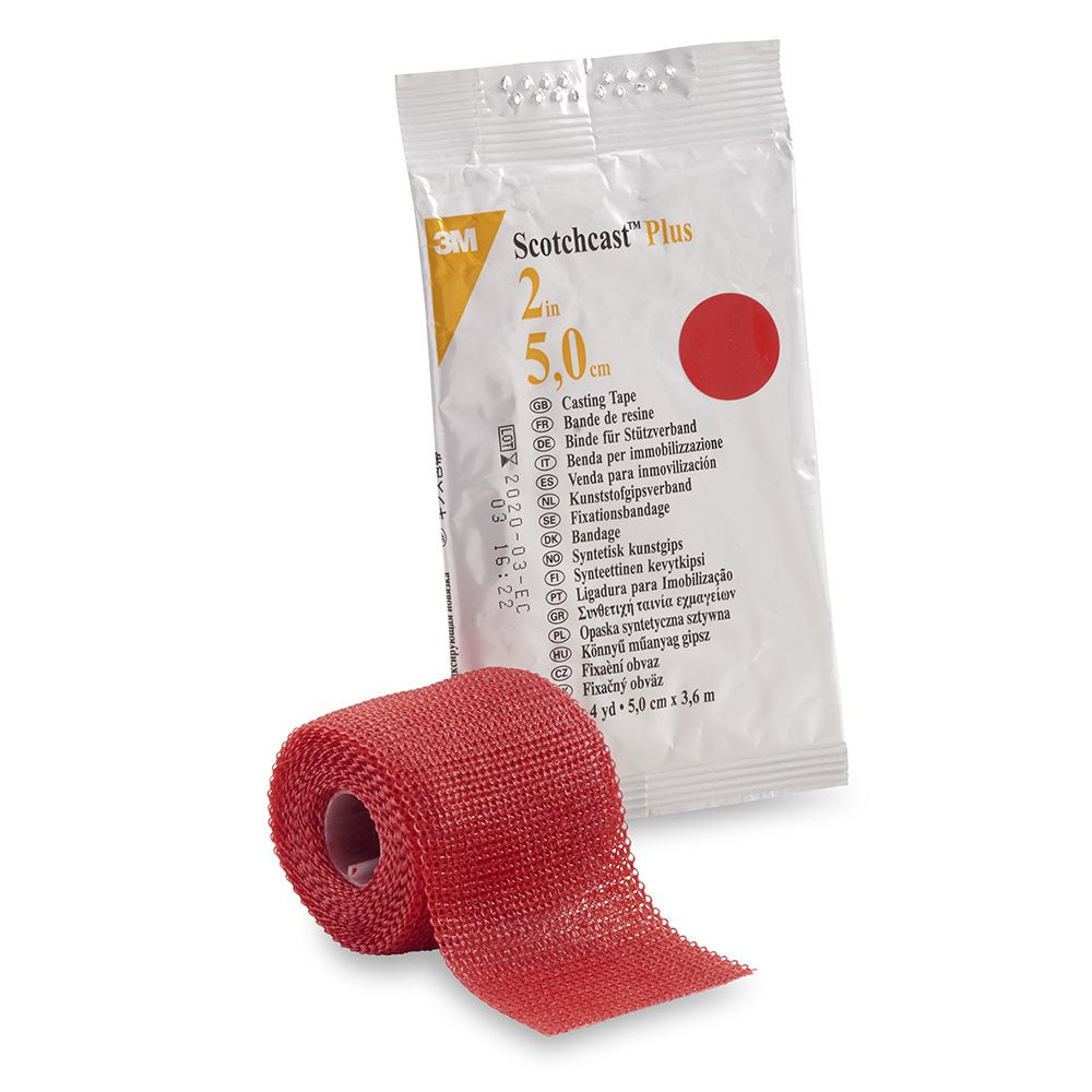 3M Scotchcast Plus Attelle 5cmx3.65m Rouge | 10 pièces