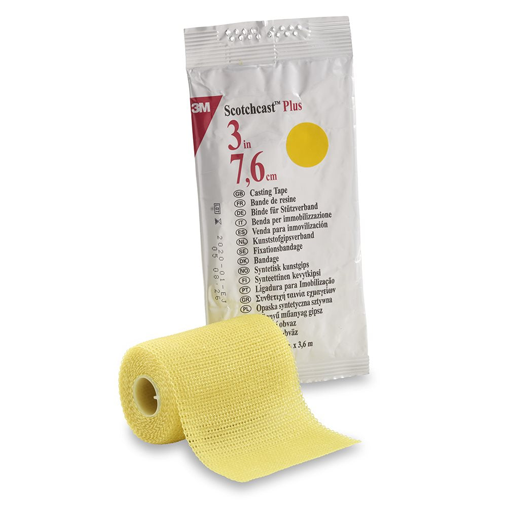 3M Scotchcast Plus Attelle 7.5cmx3.65m Jaune | 10 pièces