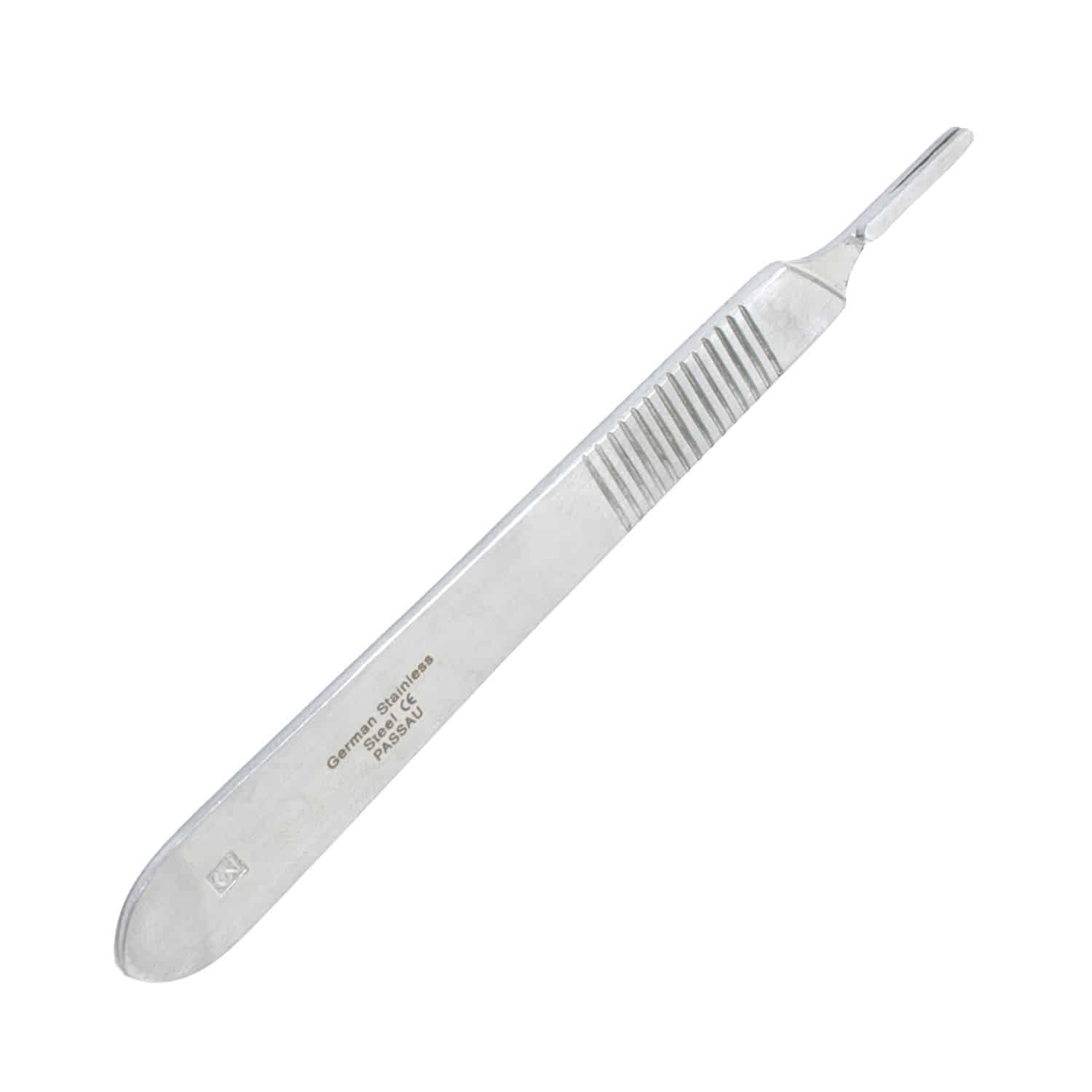 Manche de bistouri en métal n°3 pour lames jetables, acier de qualité