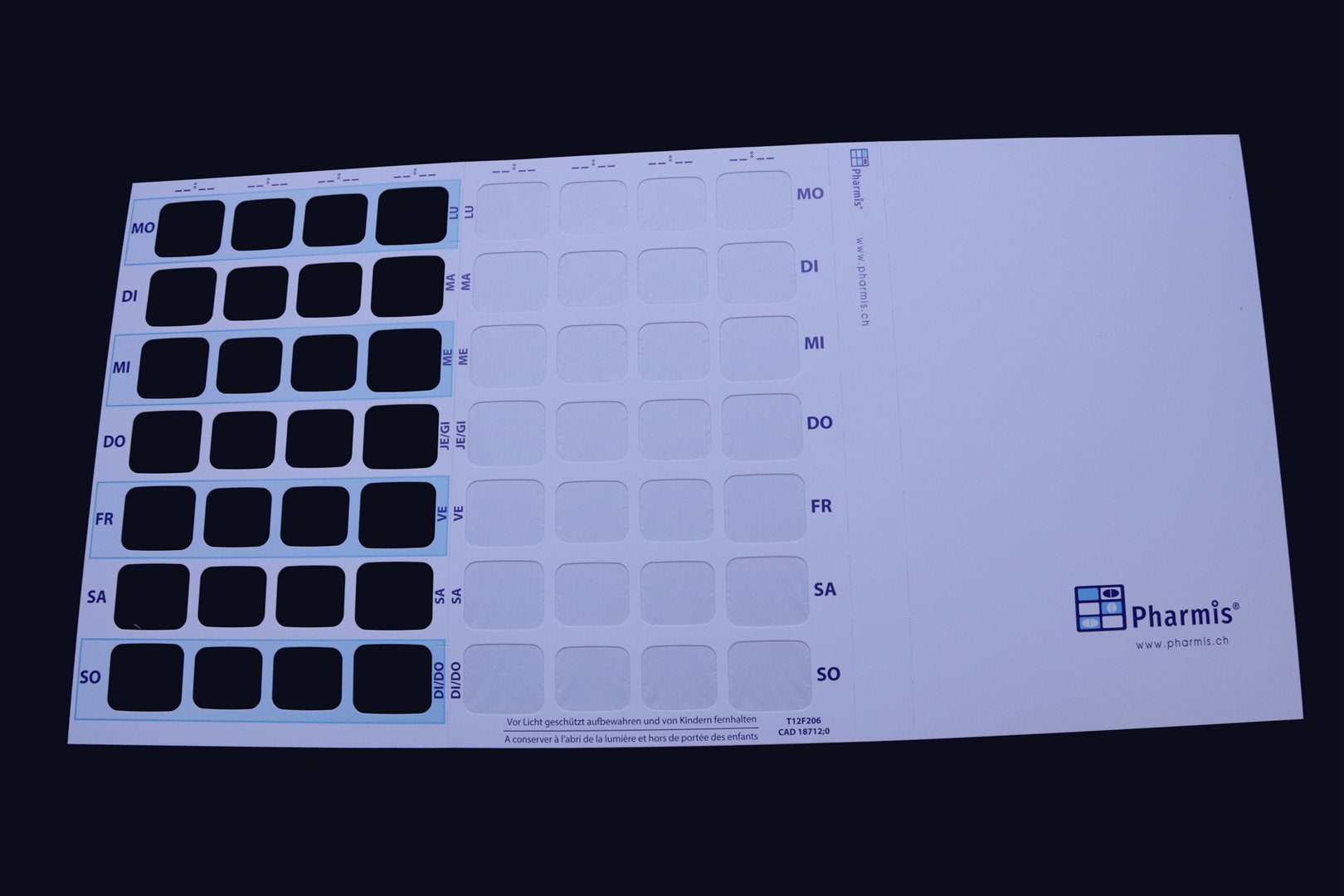 PHARMIS Blisterkarten Cube | 250 pièces