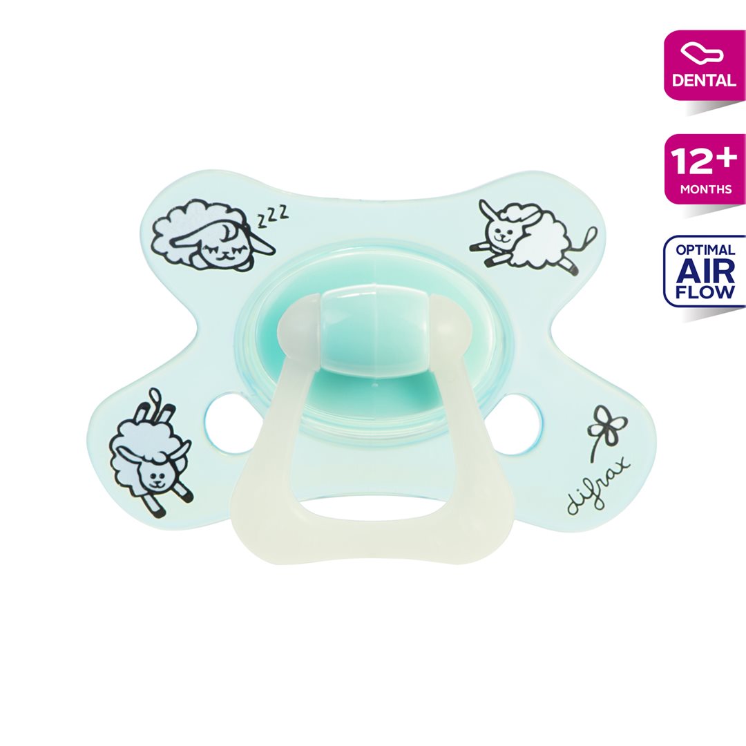DIFRAX Tétine Dental 12+M Nuit Silicone | Sommeil
