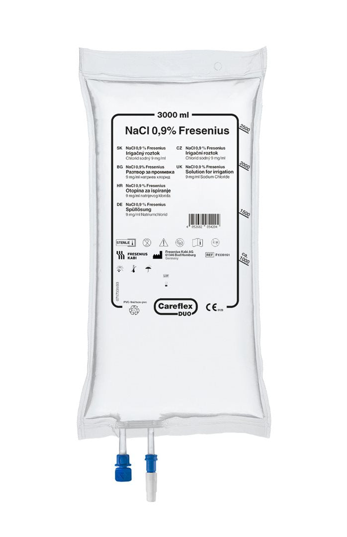 FRESENIUS NaCl Sol. Rinçage 0.9% CFX Duo 4x3L | Stérilité