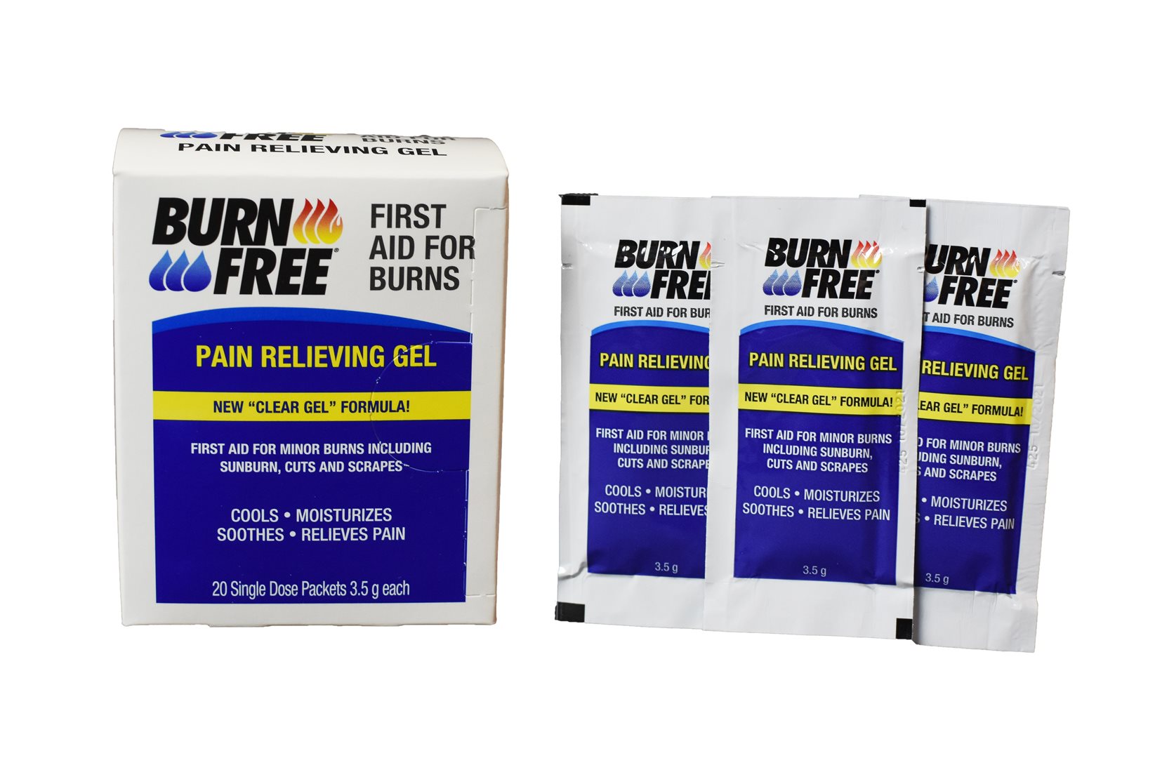 BURNFREE Gel Brûlures Soulagement Rapide | 20 Sachets 3.5 g