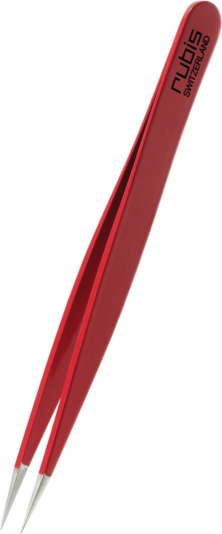 RUBIS Pince Pointue Rouge | Inox